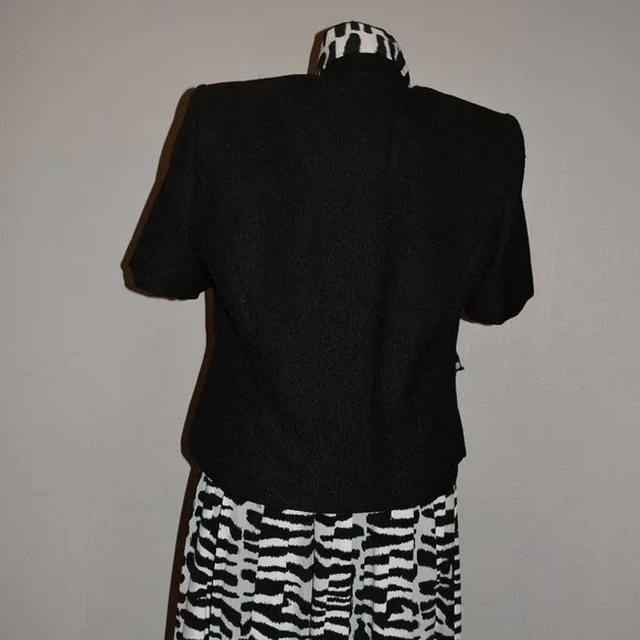 Leslie Fay Zebra Print Skirt with Top & Matching Scarf Size 12P - Picture 5 of 7